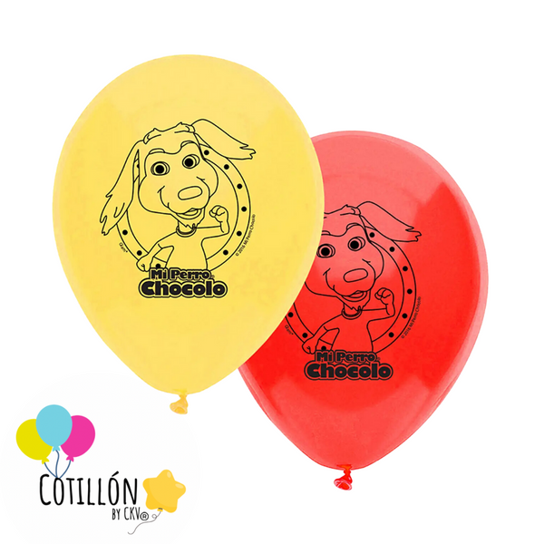 Globos Mi Perro Chocolo x 12 Unidades