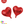 Globos Corazón Metalizados x 2 Unidades