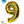 Globo Número 9 Metalizado 16