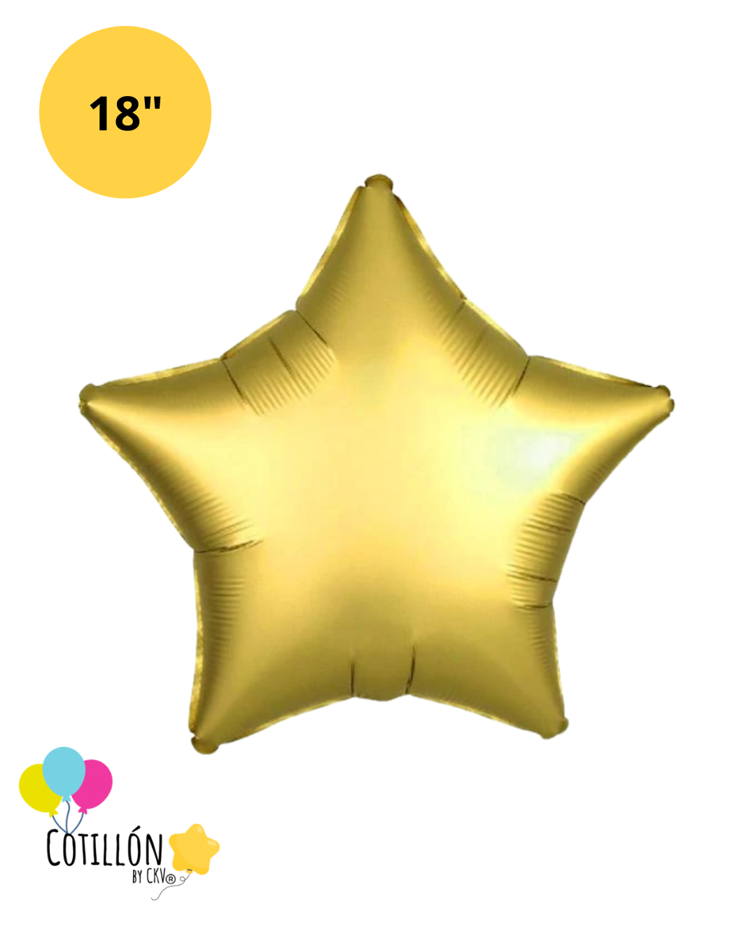 Globo Metalizado Estrella Mate 18 Pulgadas