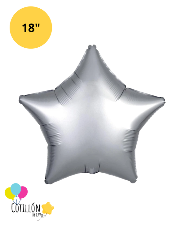 Globo Metalizado Estrella Mate 18 Pulgadas