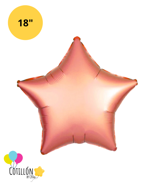 Globo Metalizado Estrella Mate 18 Pulgadas
