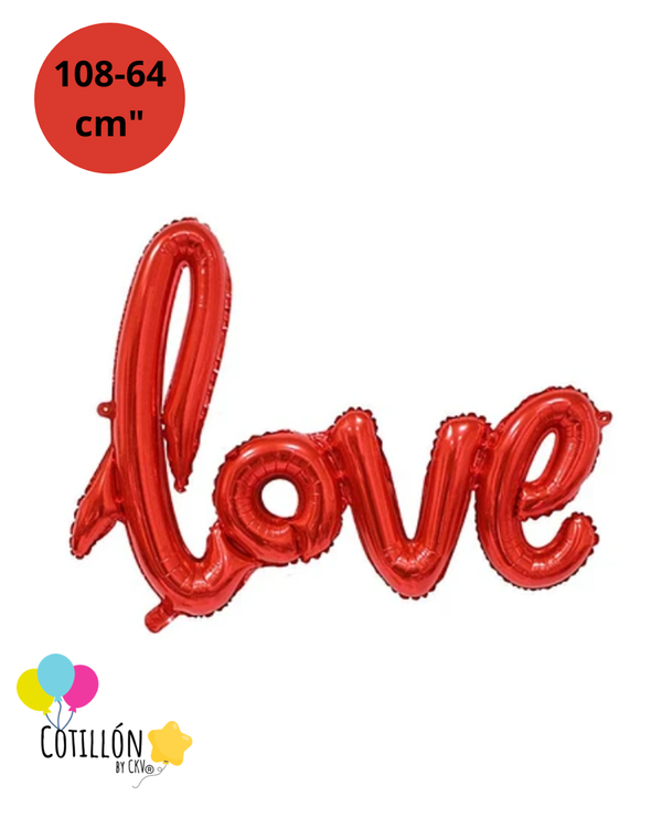 Globo Metalizado "Love" – Varios Colores