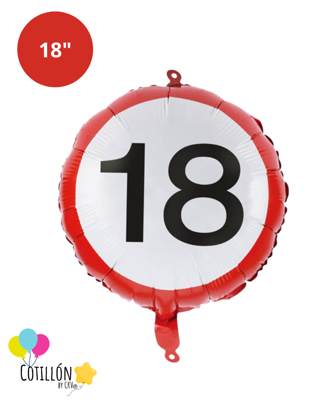 Globo Metalizado Señal de Velocidad 18 Pulgadas
