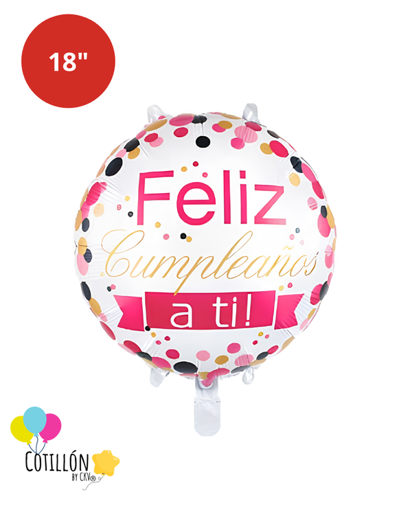 Globo Metalizado con Mensaje 18 Pulgadas