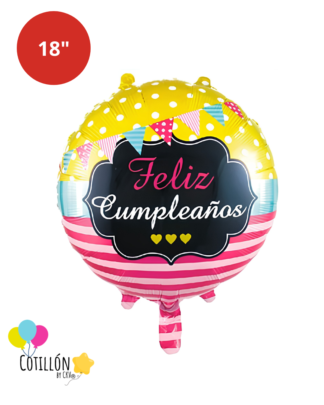 Globo Metalizado con Mensaje 18 Pulgadas