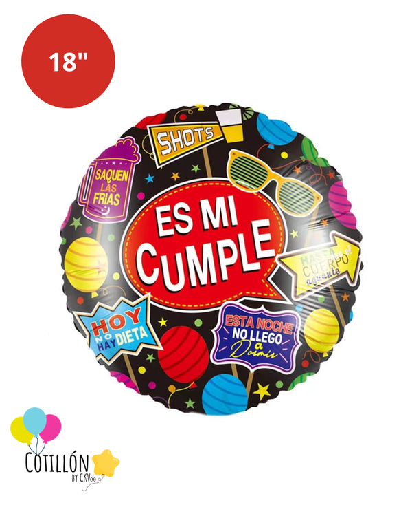 Globo Metalizado con Mensaje 18 Pulgadas