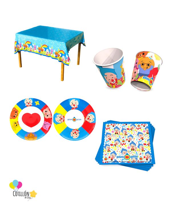 ⭐ Pack Mesa Familiar Plim Plim - 12 niños