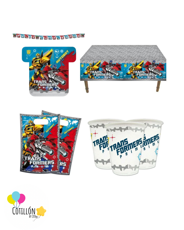 🔥 Kit Decoración Transformers – 6 Niños