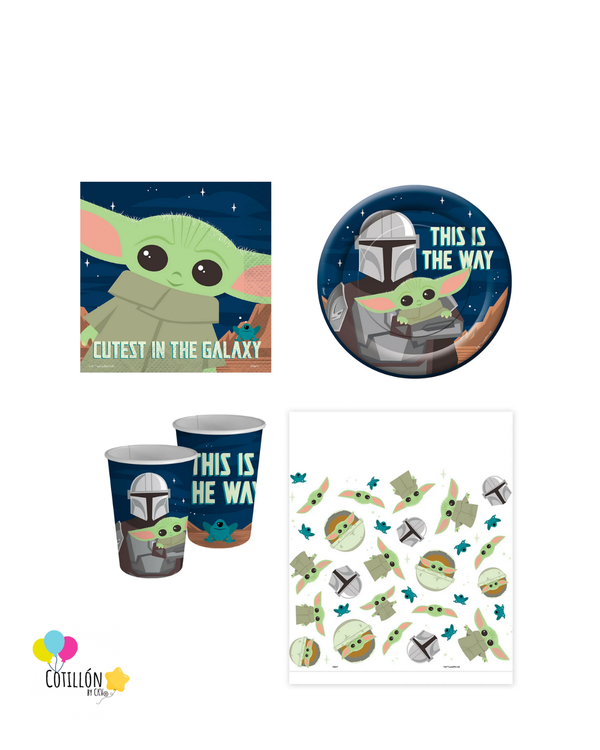 🔥 Pack MESA FIESTA Mandalorian — 24 niños