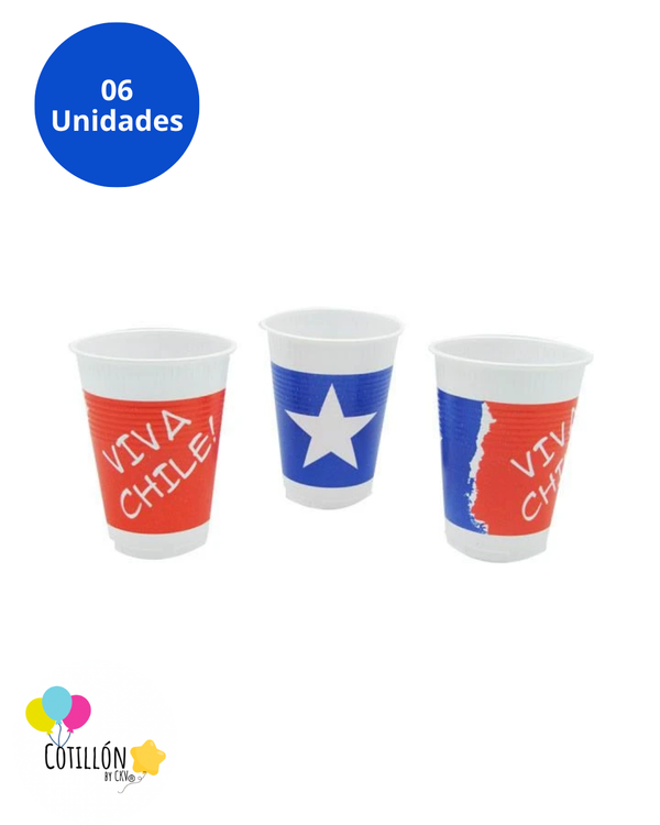Vasos Fiestas Patrias x 6 Unidades