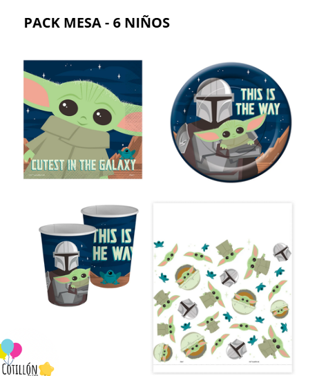 🔥 Pack MESA MINI Mandalorian — 6 niños