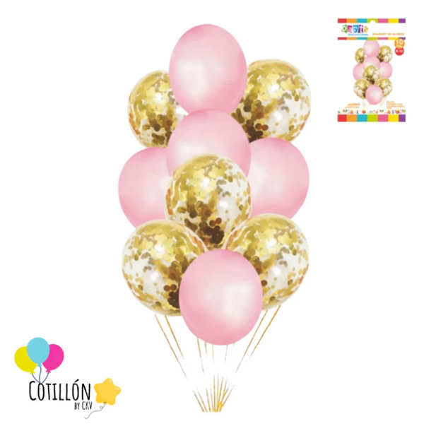Bouquet de Globos con Confeti – Colores y Diseños