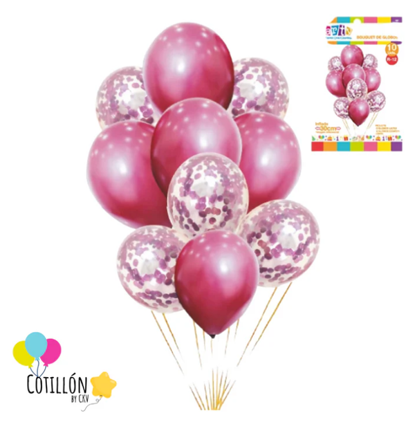 Bouquet de Globos con Confeti – Colores y Diseños