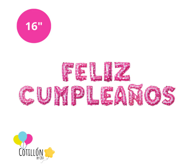 Globo Frase "Feliz Cumpleaños" 16" – Varios Colores