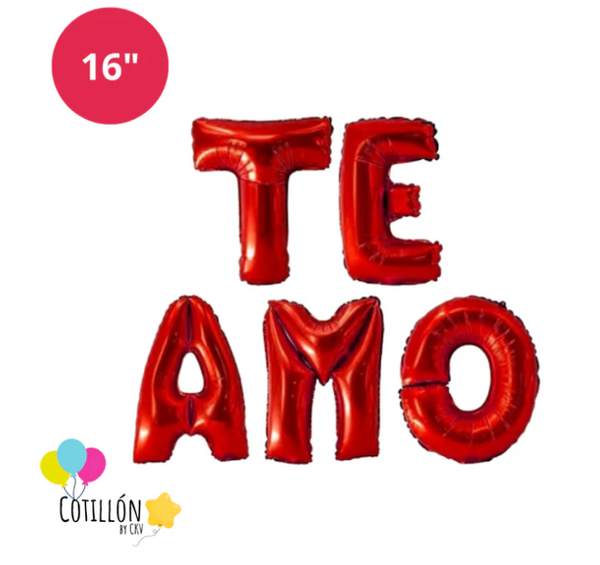 Globo Frase "Te Amo" 16" – Varios Colores