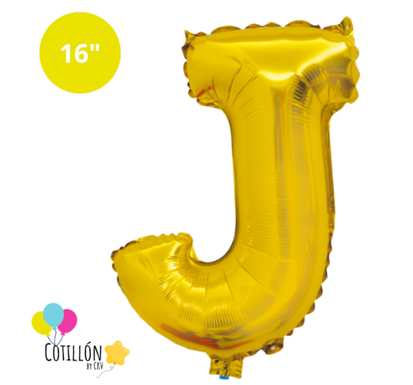 Globo Metalizado Letra J 16"