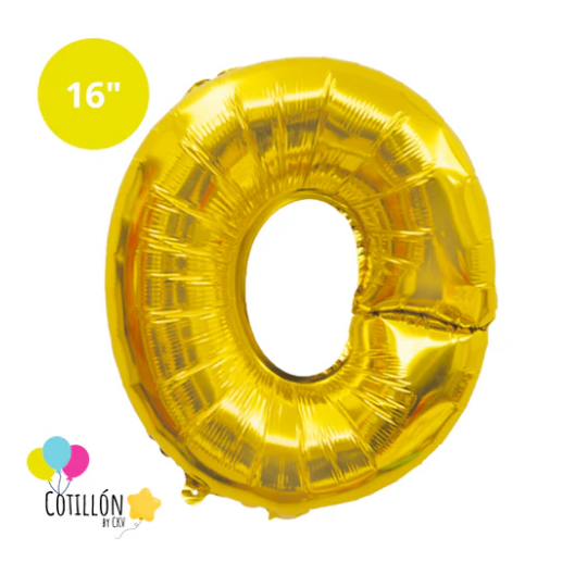 Globo Metalizado Letra O 16"