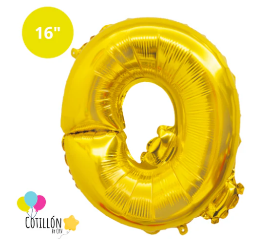 Globo Metalizado Letra Q 16"