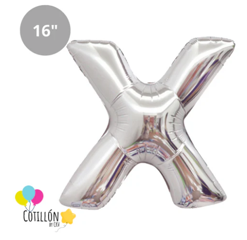 Globo Metalizado Letra X 16"