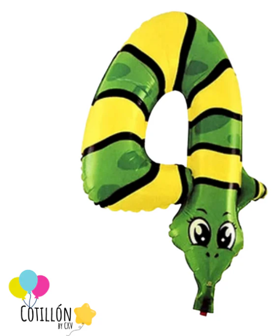 Globo Metalizado Número Diseño Animal