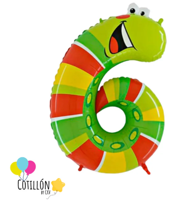 Globo Metalizado Número Diseño Animal