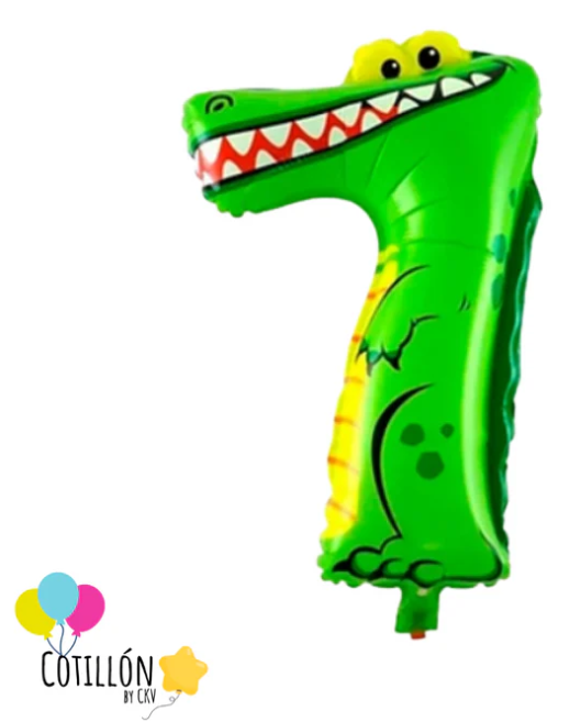 Globo Metalizado Número Diseño Animal