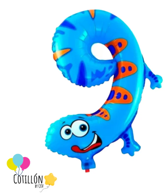 Globo Metalizado Número Diseño Animal