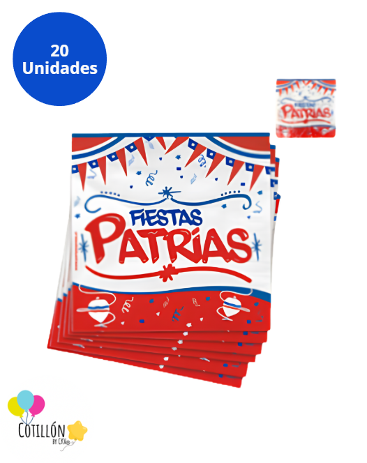 Servilletas Fiestas Patrias Banderines x 20 Unidades