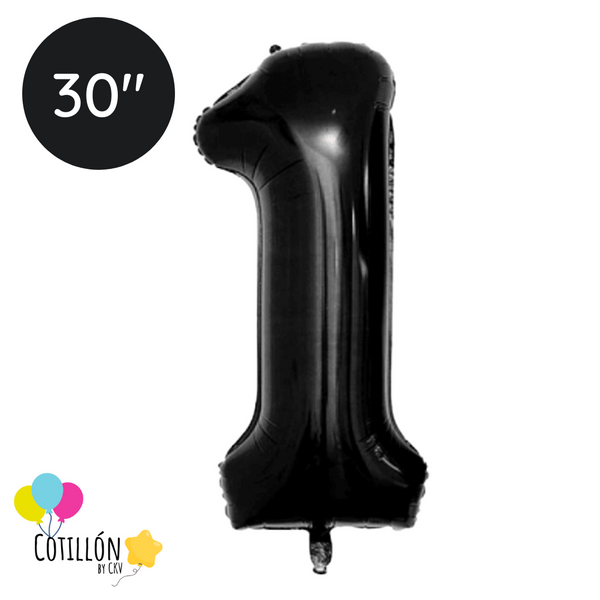 Globo Black 30" Numero 1