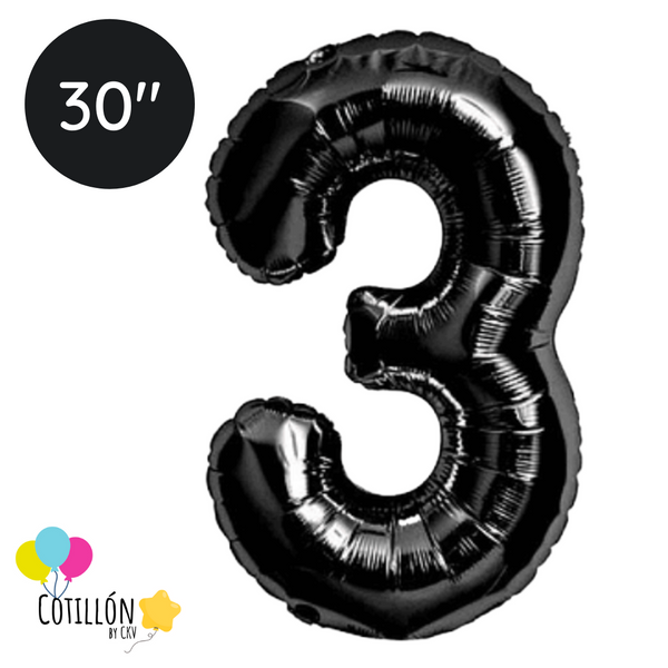 Globo Black 30" Numero 3