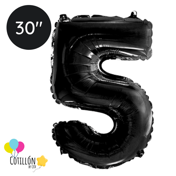 Globo Black 30" Numero 5