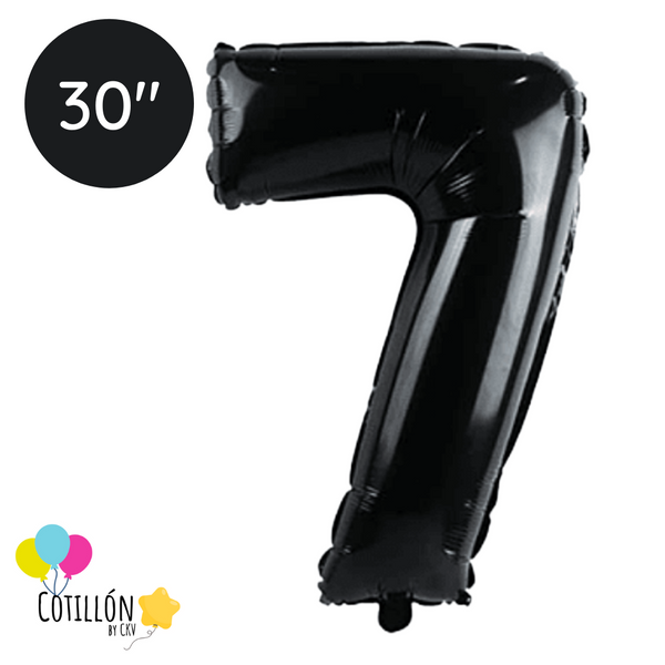 Globo Black 30" Numero 7