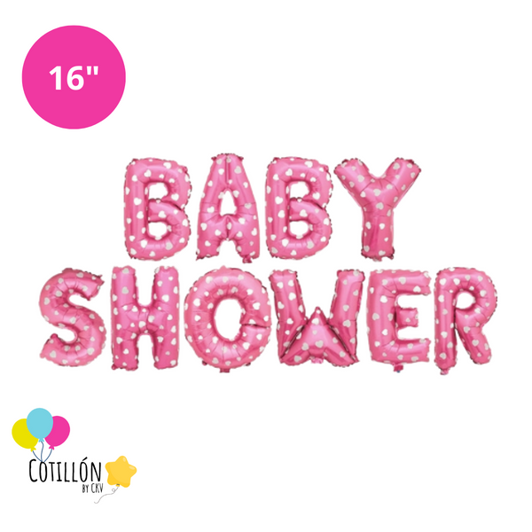 Frase Baby Shower Rosa - 16P