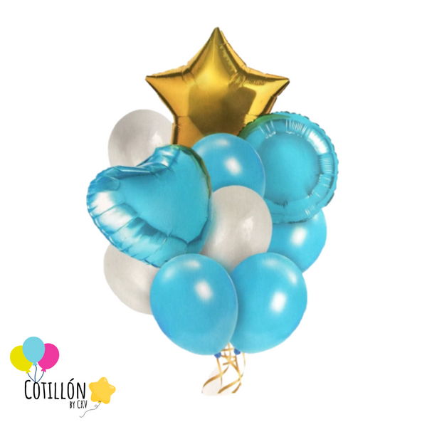 Bouquet de Globos Celeste