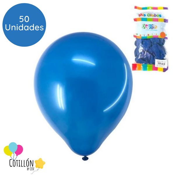 Globo Liso Azul R9 x 50 Unidades
