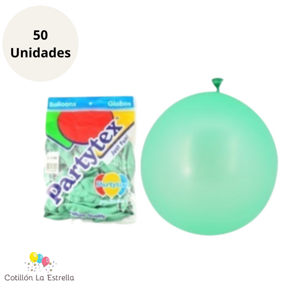 Globo Satín Verde x 50 Unidades