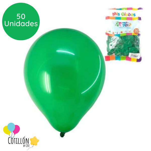 Globo Liso Verde R9 x 50 Unidades