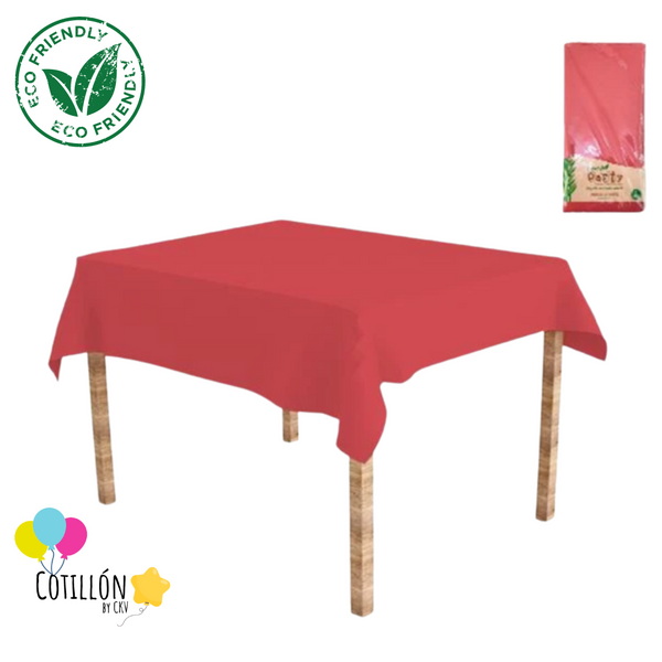 Mantel de Papel Green Party Rojo