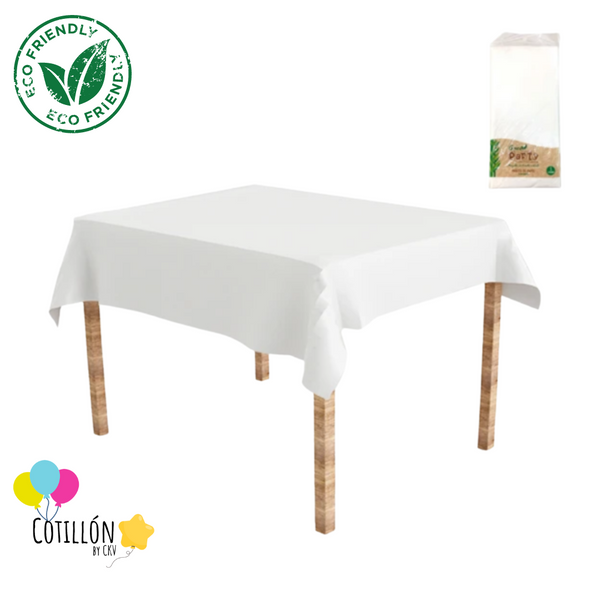 Mantel de Papel Green Party Blanco