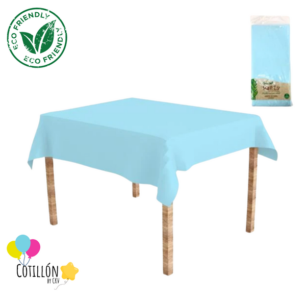 Mantel de Papel Green Party Celeste