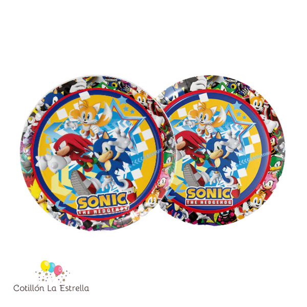 Platos Sonic x 6 Unidades