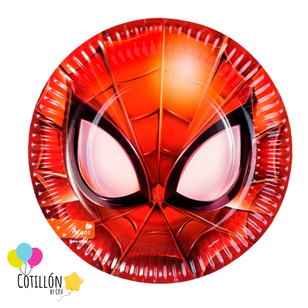 Plato Spiderman x 6 Unidades