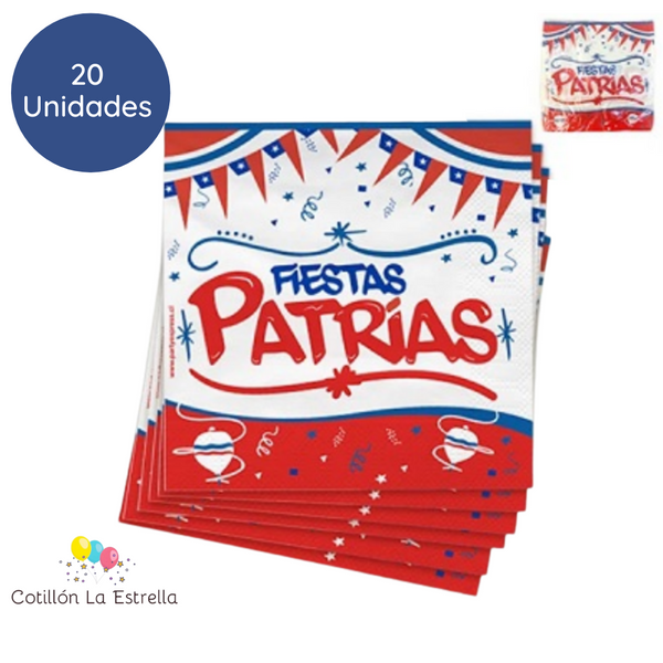 Servilleta Fiestas Patrias x 20 Unidades