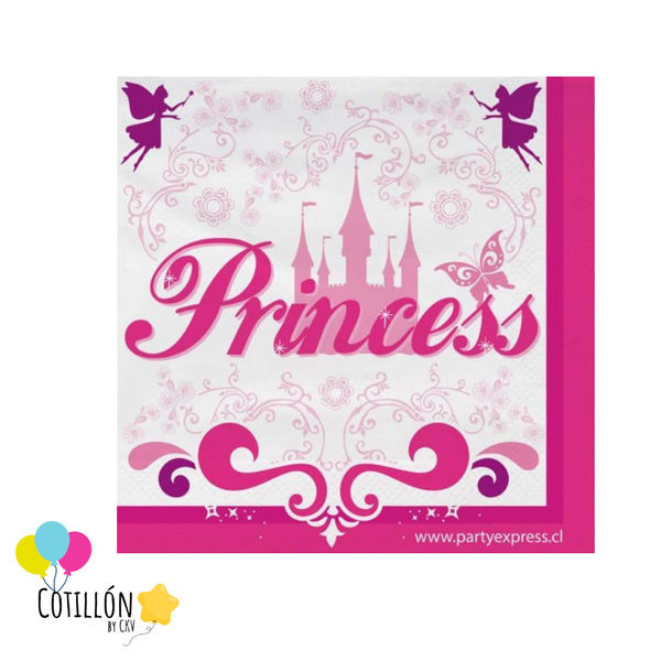 Servilleta Princesa y Unicornio x 12 Unidades