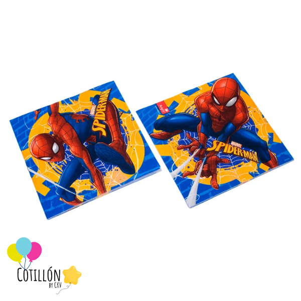 Servilletas Spiderman x 12 Unidades