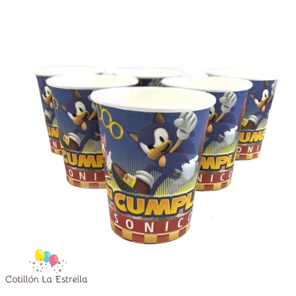 Vasos Sonic x 6 Unidades