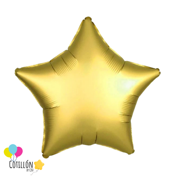 Globo Metalizado Estrella Dorado Mate 18P